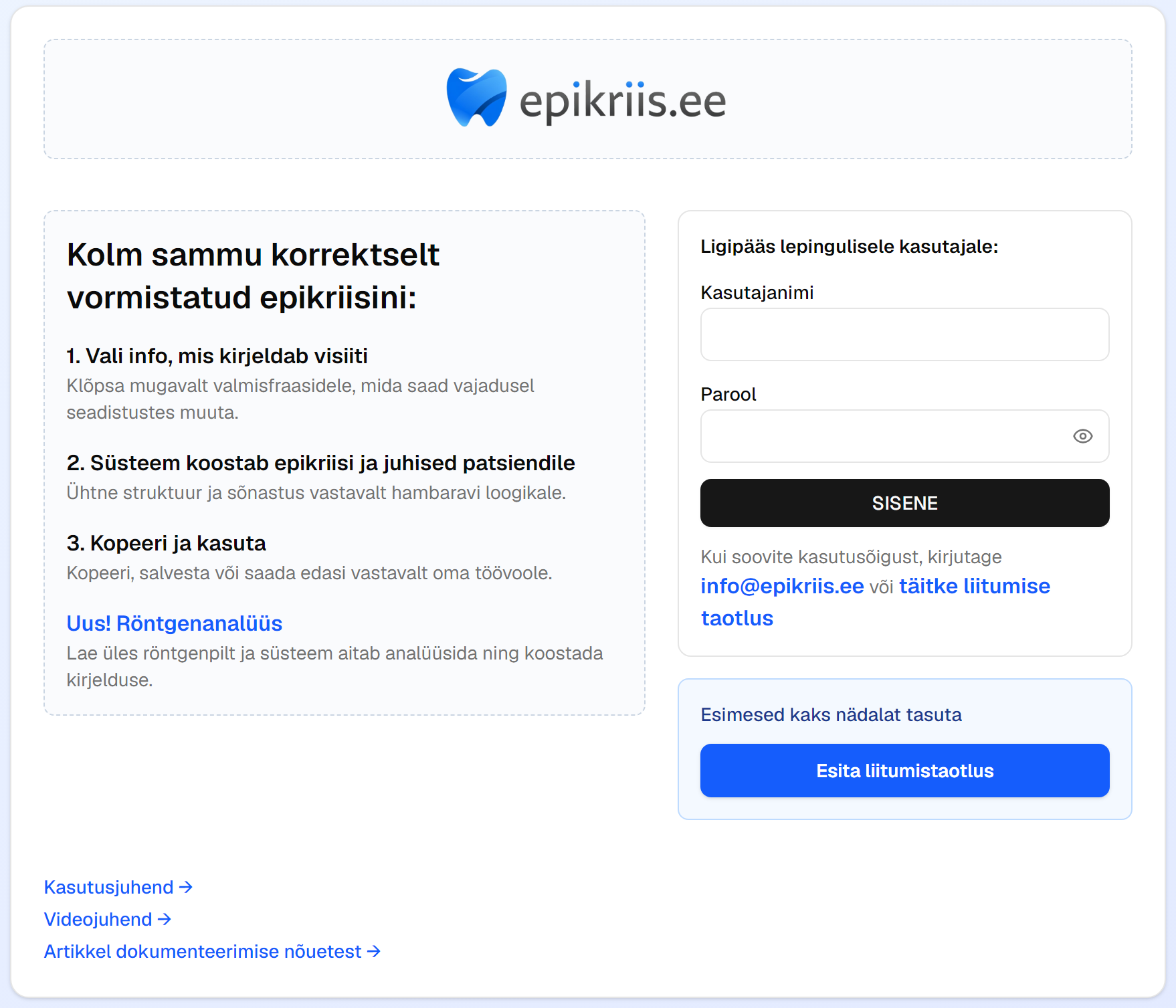 Dokumenteerimise optimeerimine hambaravis